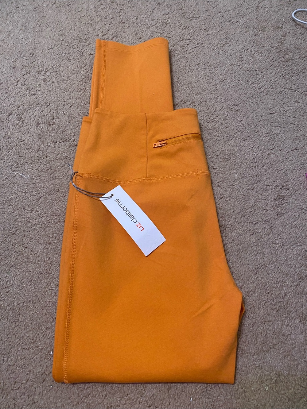 Liz Claiborne Orange High-Waist Leggings